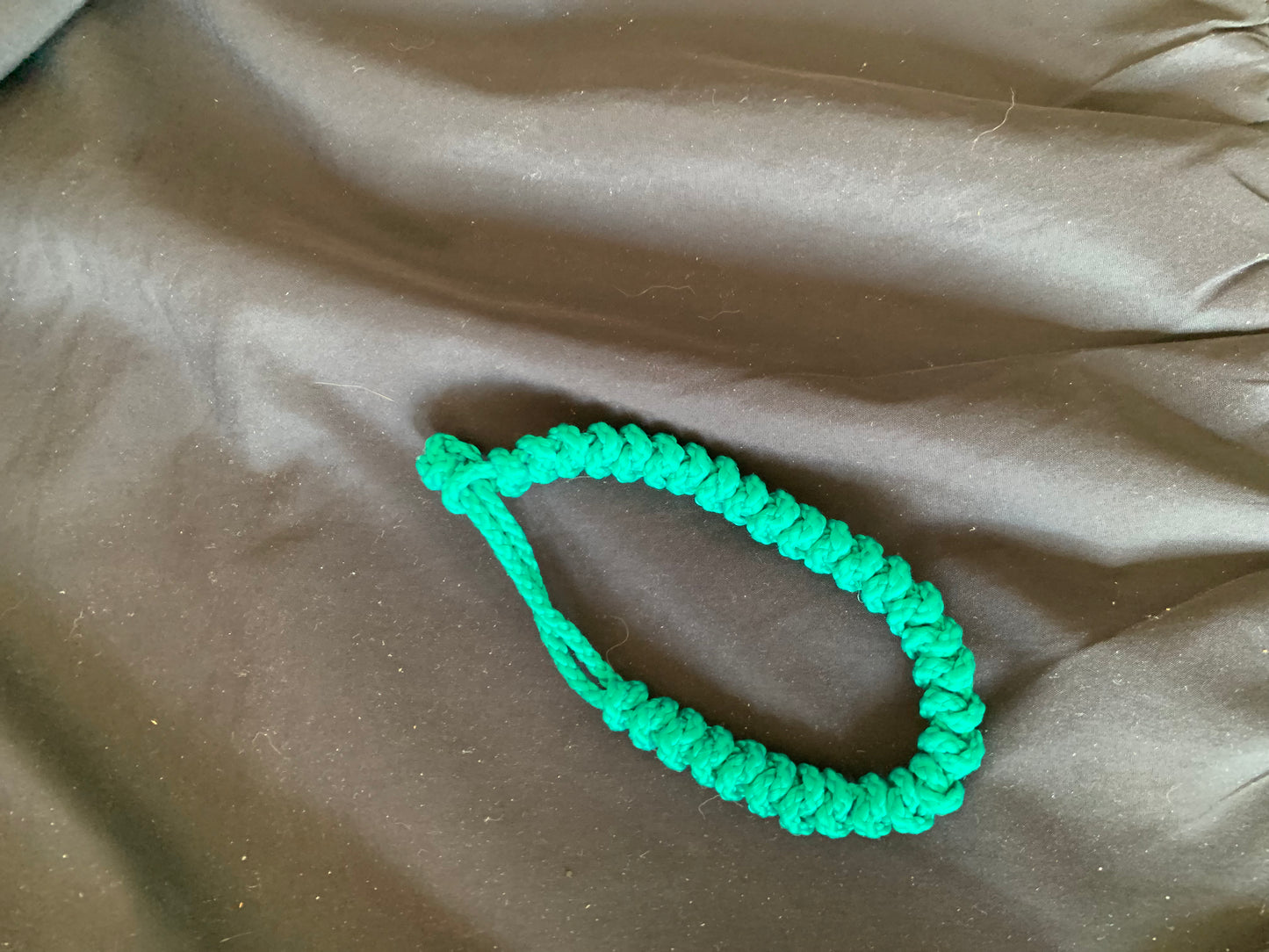 Paracord Bracelet Green Snake Weave Adjustable min 7"