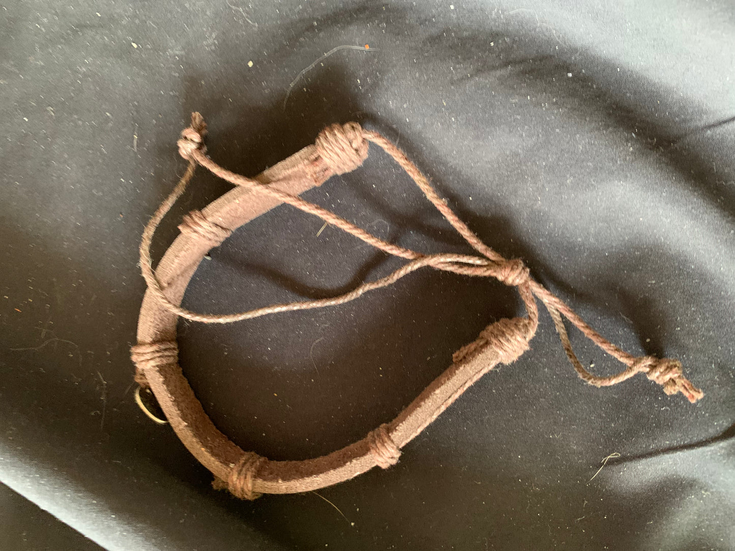 Bracelet Leather Armband with Viking Axe Adjustable min 6,5"