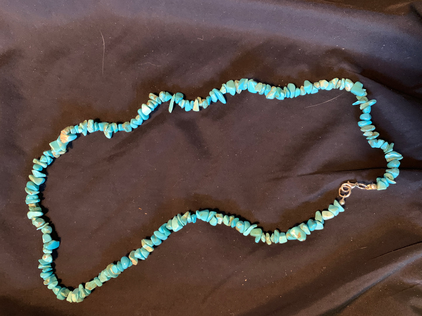 Neckles Turquoasi Flakes Semi Precisios Stone 26"