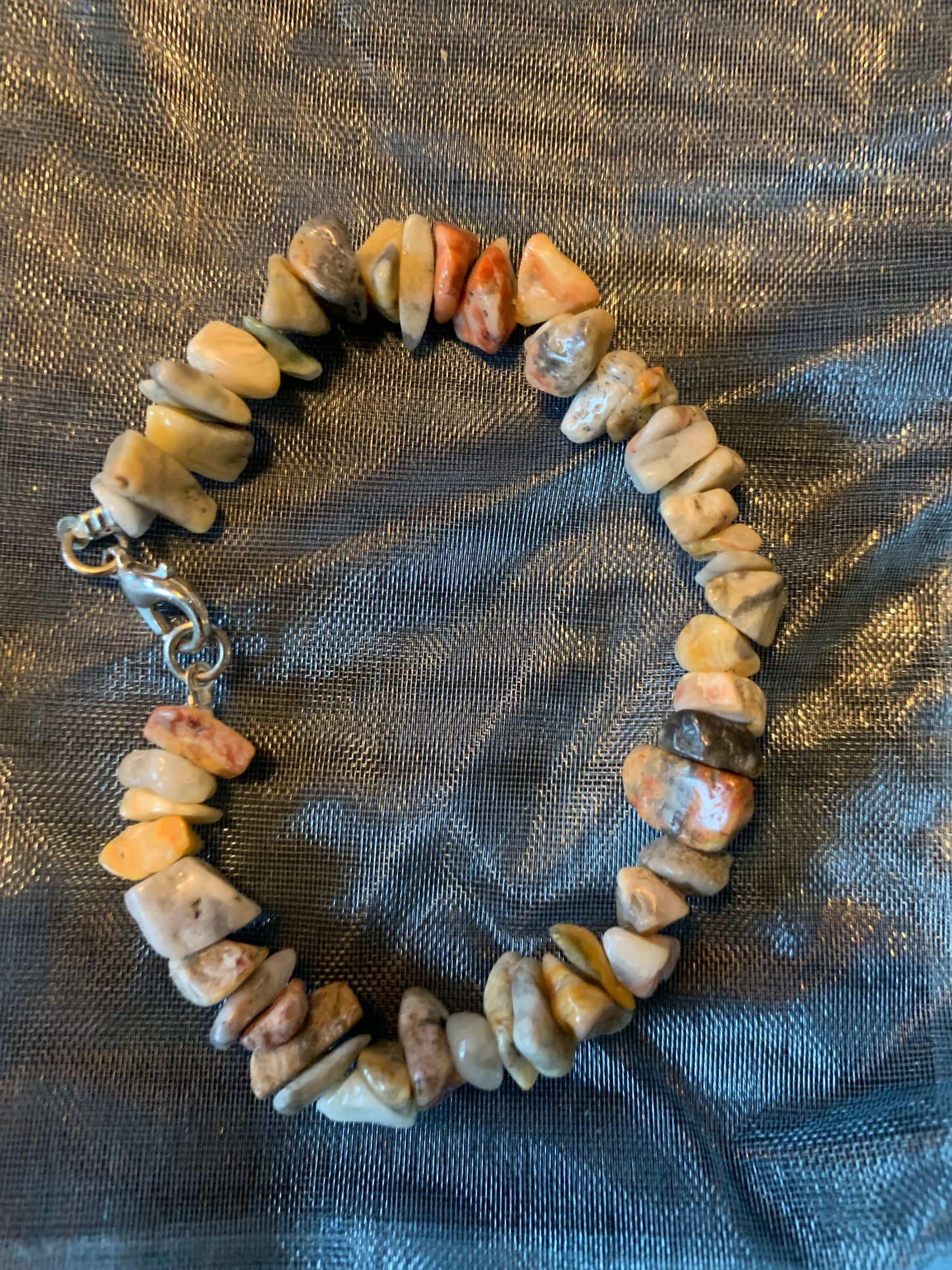 Bracelet This and That Flakes Semi Precious Stones 6,5"