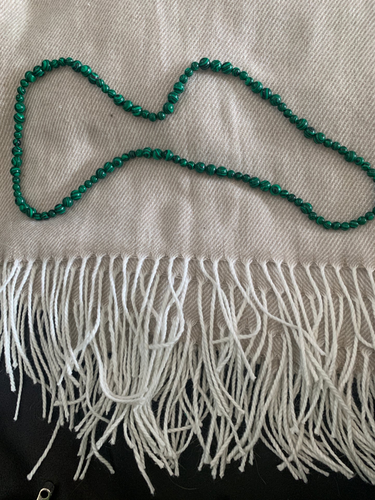 Neckles Malachite Semi Precuis Stone 28"