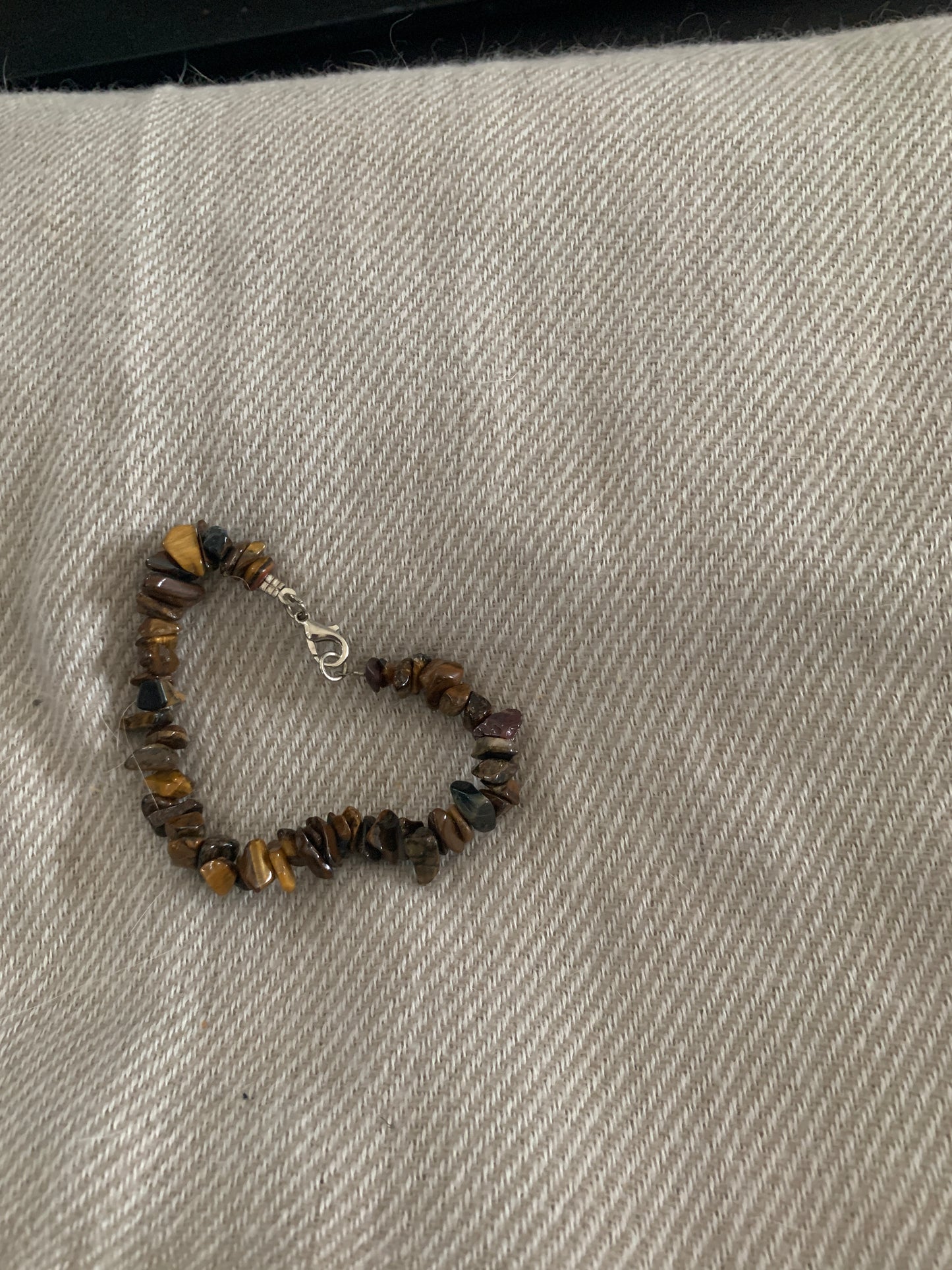 Bracelet Tiger eye Semi Precius Stone 6"