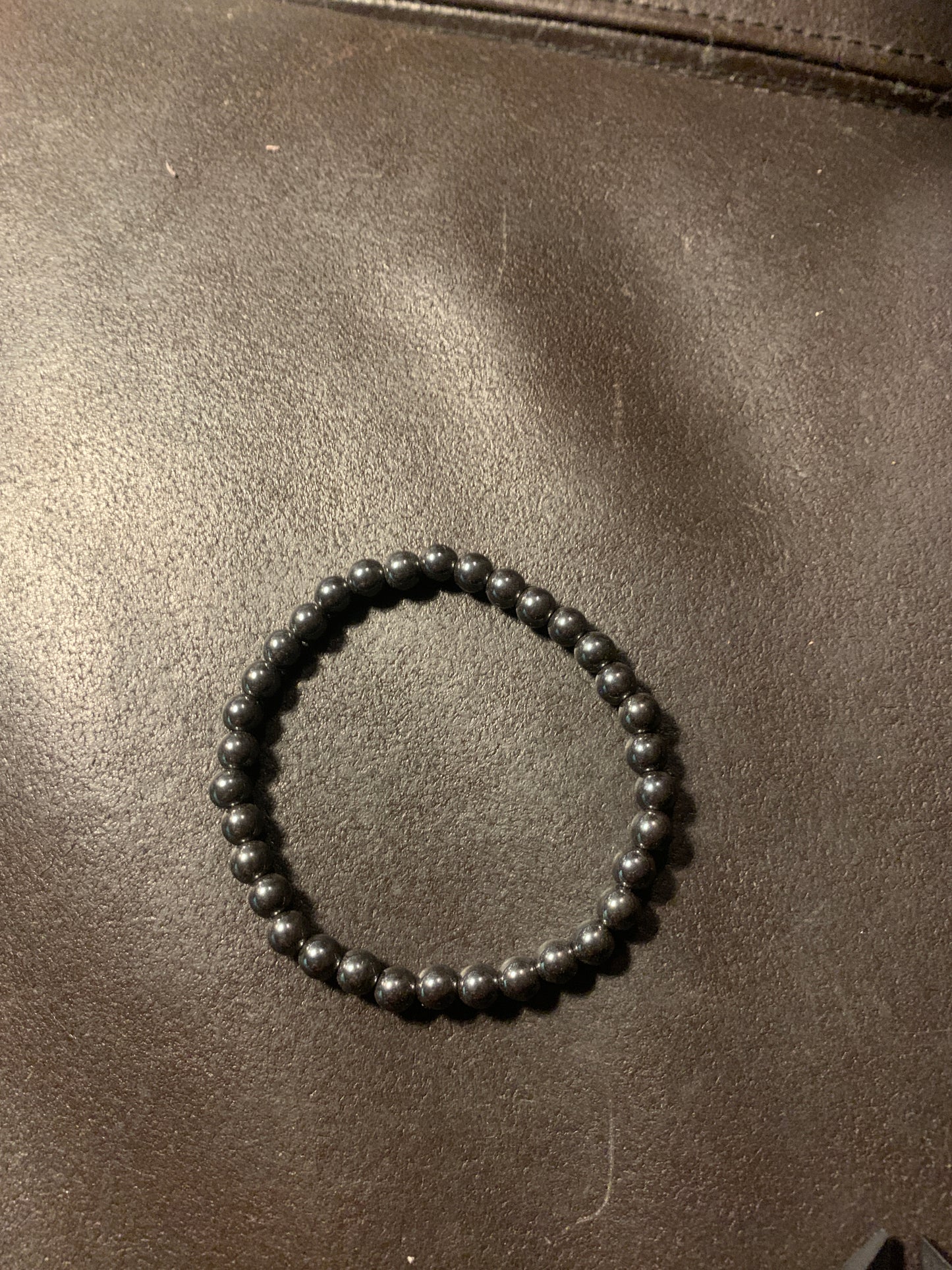 Bracelet Black Diamond of Alaska, Beads 4" 6" 8" Hematite 7"