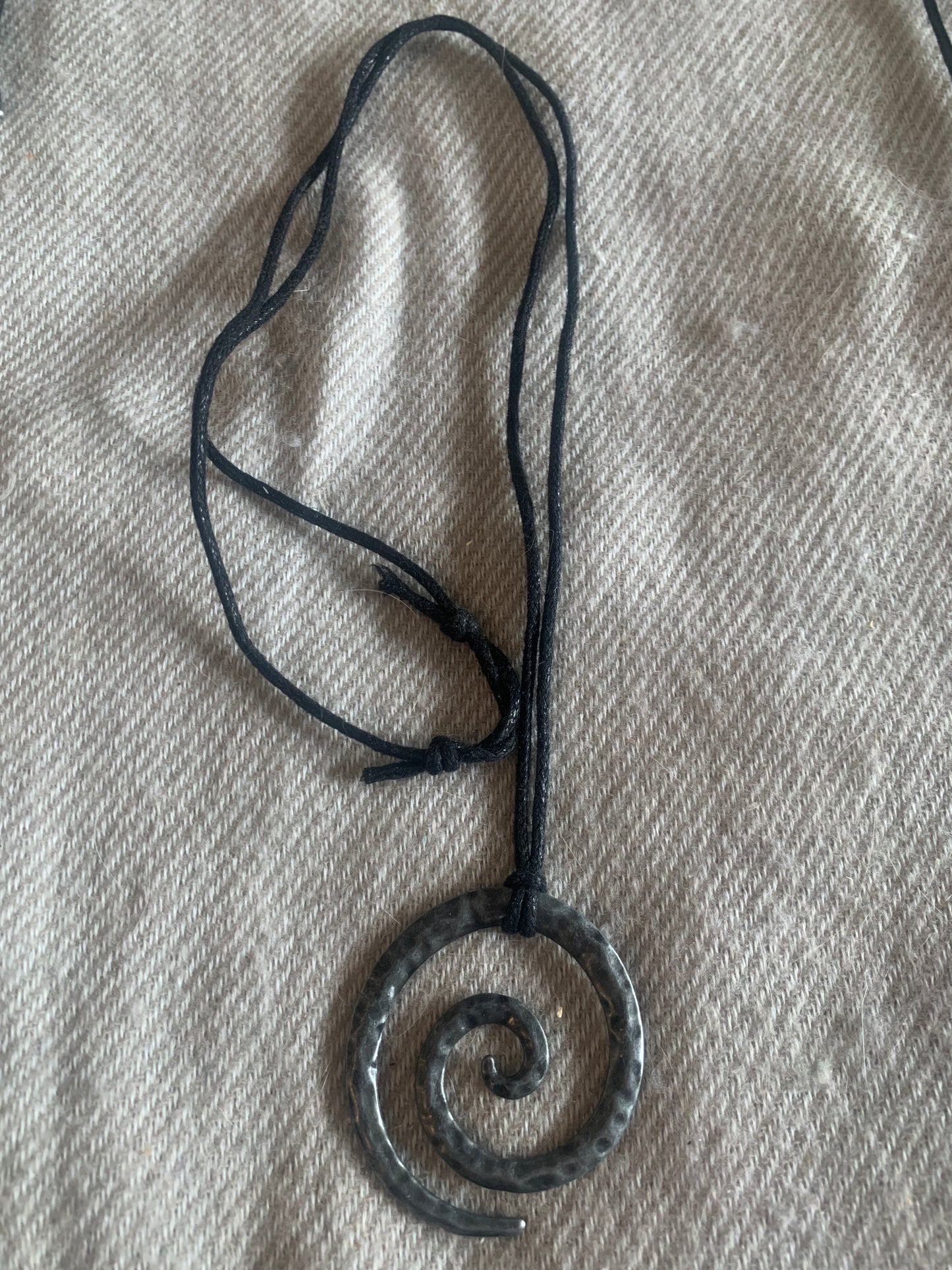 Necklace Viking Jewerly Celtic Spiral Leather Strap 30"