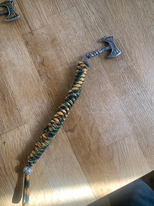 Paracord Bracelet Orange and Green Loki AX 8,5"