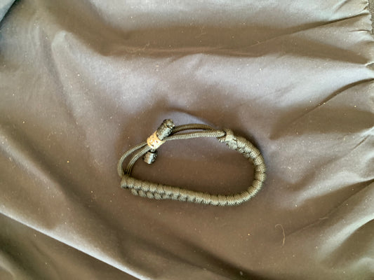 Paracord Bracelet Black Viking Fishtail Waeve Adjustabal min 6"