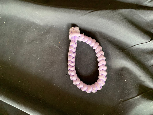 Paracord Violet Fishtail Wead Armband 7"