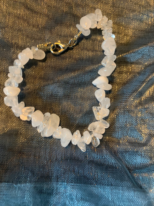 Bracelet Rose Quarts Semi Precious Stones Streches 6" and 6,5"