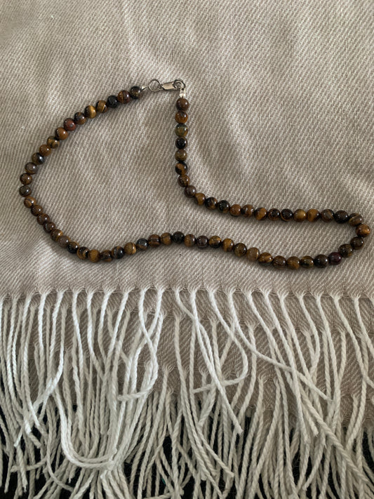 Neckles Tiger Eya Semi Precuis Stone 20"