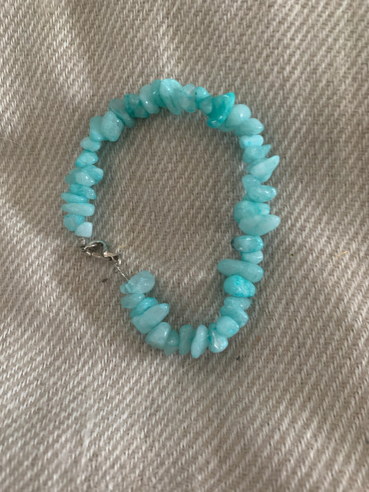 Bracelet Amsonite Semi Precious Stones Streches 6,5"