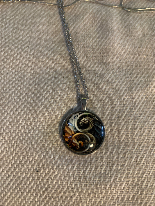 Necklace Pendant with Pictures Chain 22"