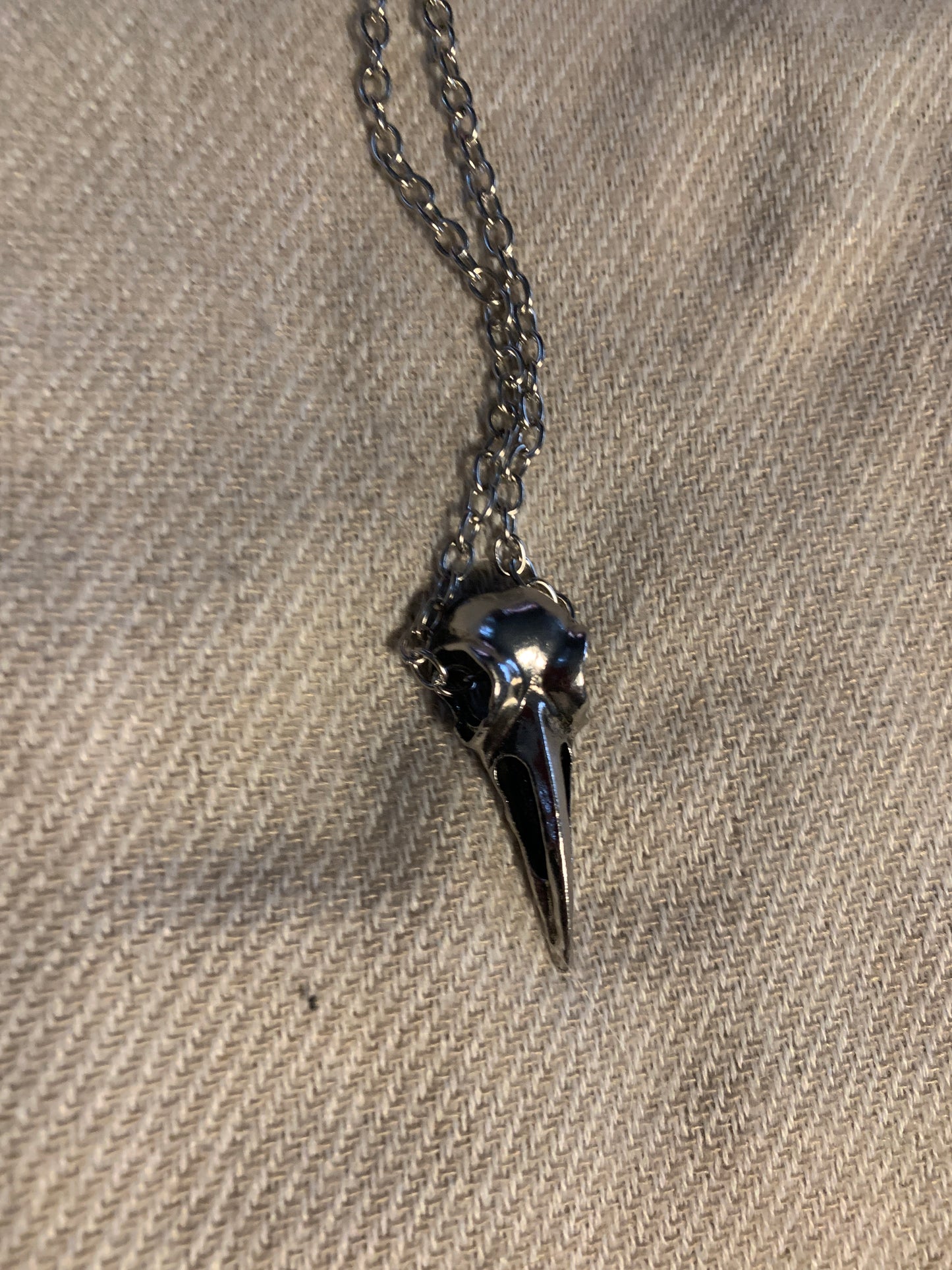 Necklace Viking Iron Skull Chain 22"