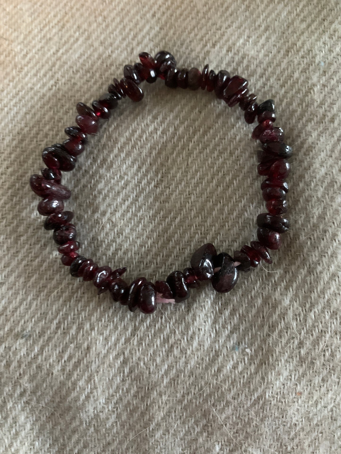 Bracelet Armadine Garnet Semi Precius Stone 7"
