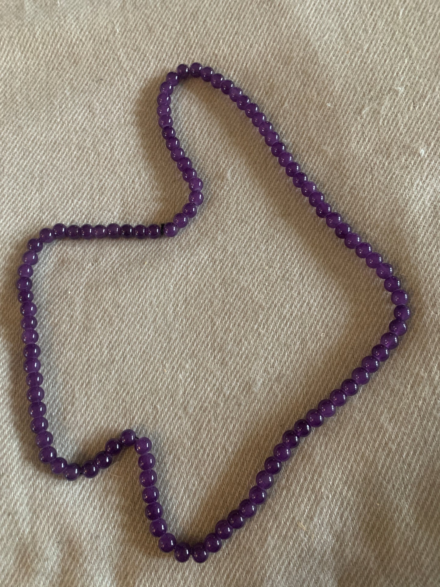 Neckles Ametyst Semi Precious Stones 28"