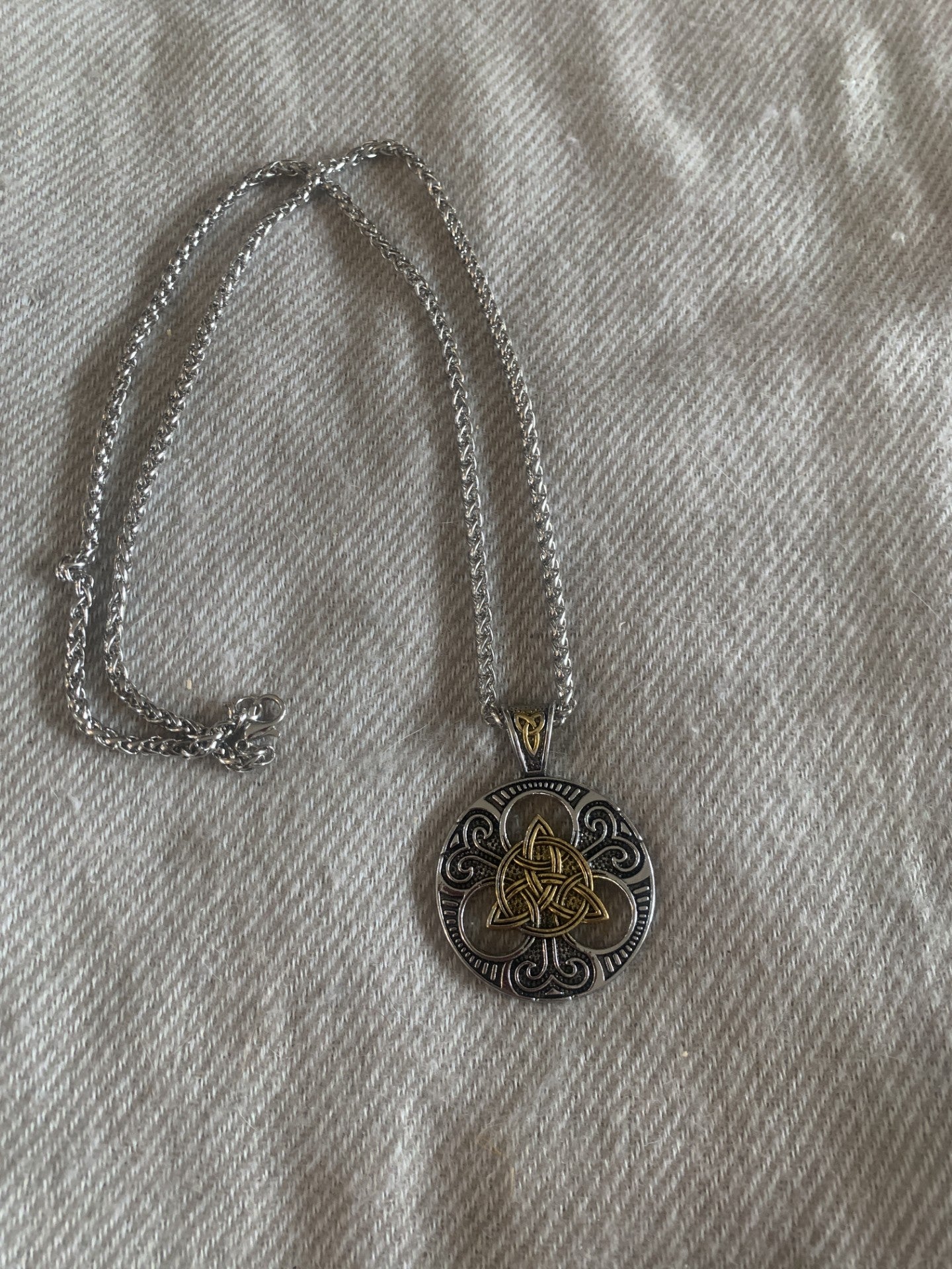 Necklace Viking Pendant Iron Chain 22"