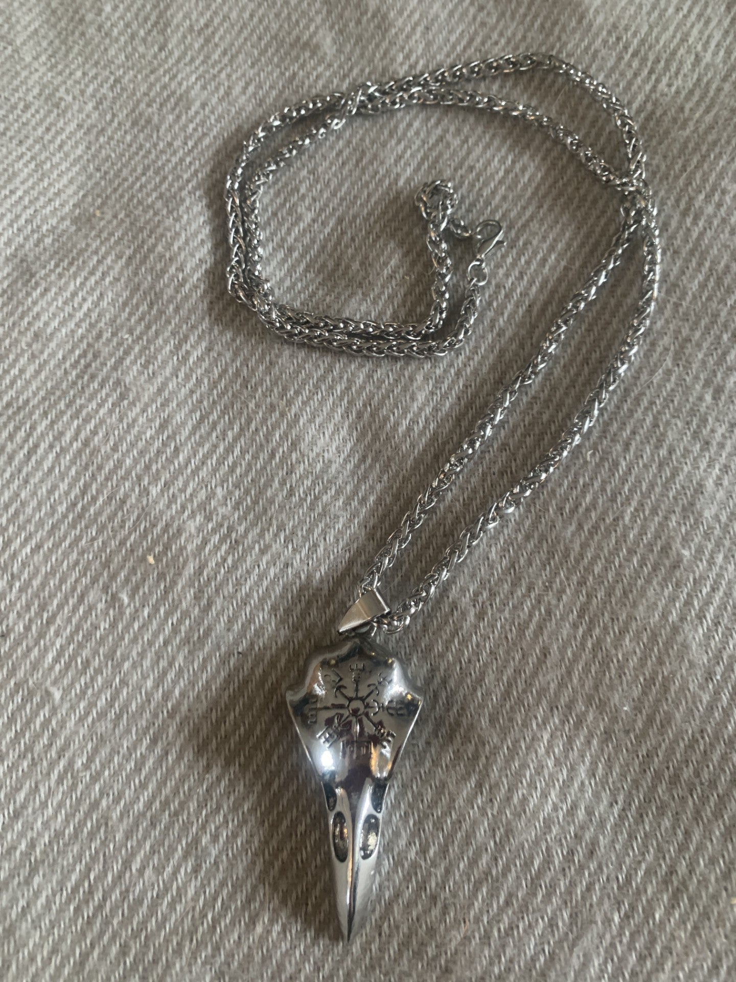 Neckles Viking Iron Skull Chain 23"