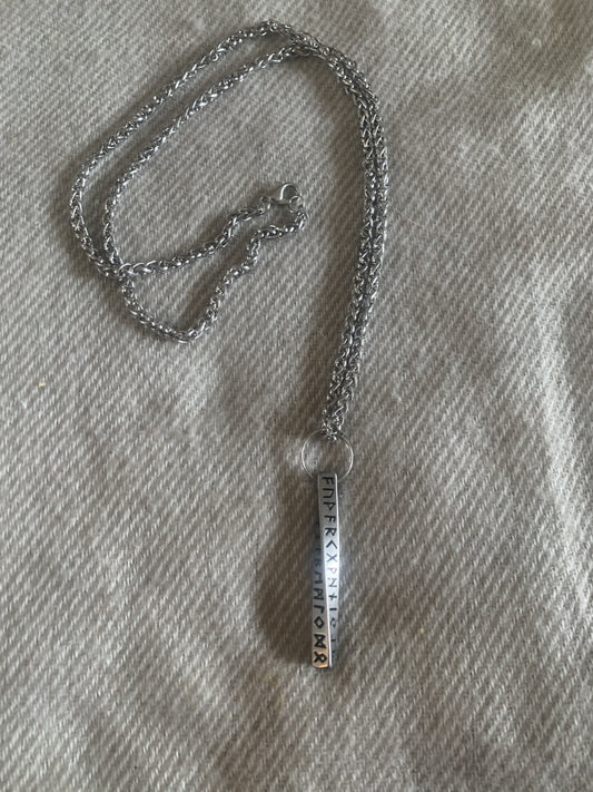 Neckles Viking Ruins On a Metal Sticks Chain 23"
